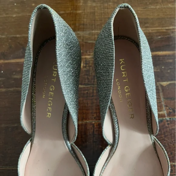 Kurt Geiger Glittery Gold/Silver Iridescent Women's Heels - Picture 4 of 10